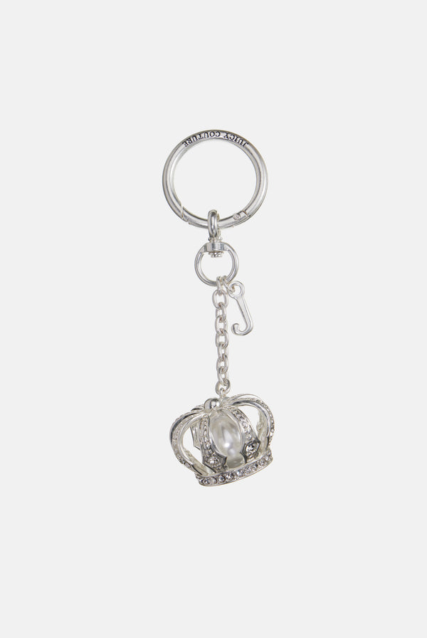 SILVER MAXI CROWN JEWEL BAG CHARM