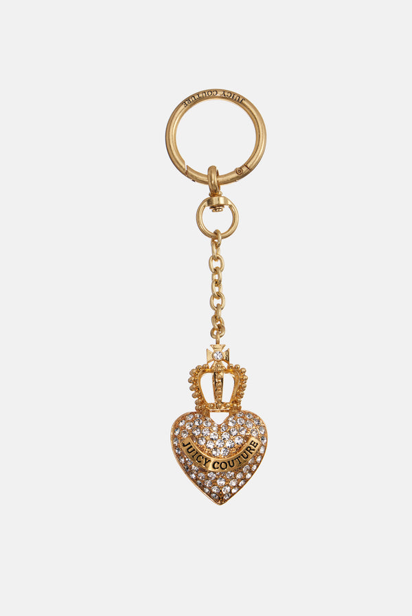VINTAGE GOLD CRYSTAL MAXI CROWN HEART CHARM