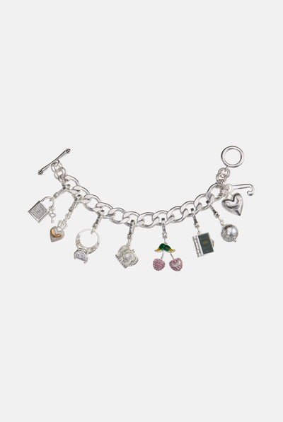 SILVER CRYSTAL CROWN CHARM