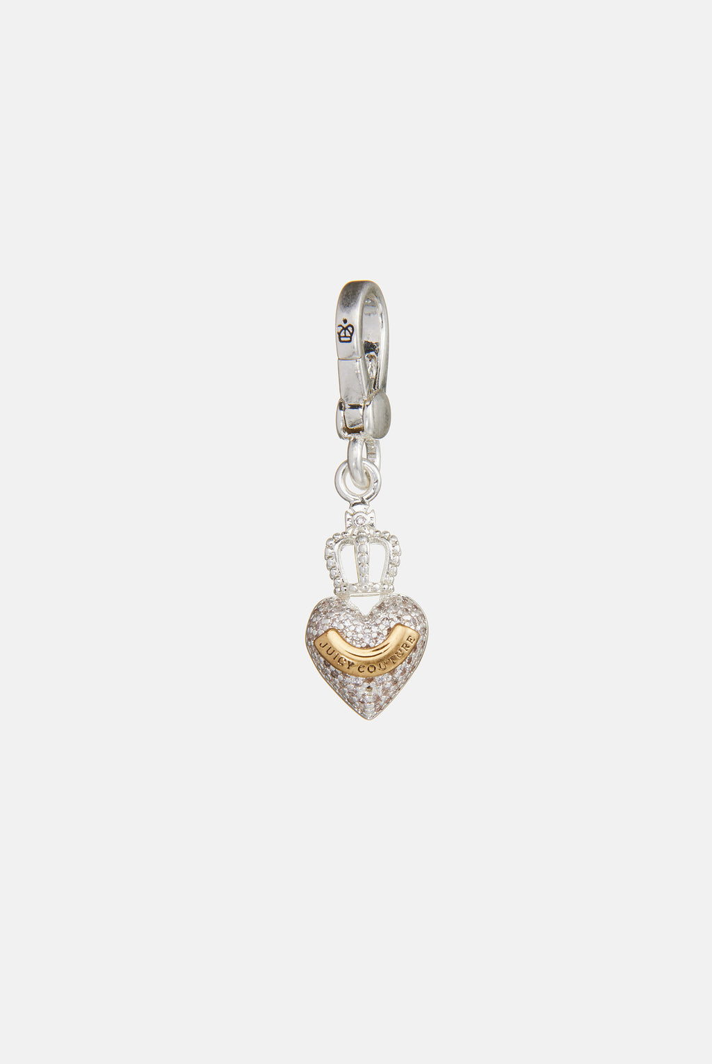 SILVER CRYSTAL CROWN CHARM