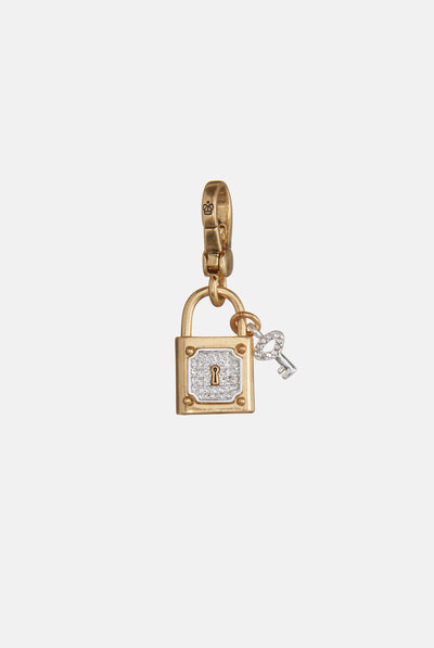 GOLD LOCK & KEY CHARM