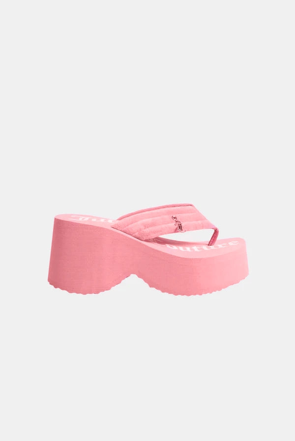 JUICY PINK Y2K PLATFORM WEDGE WITH CHARM