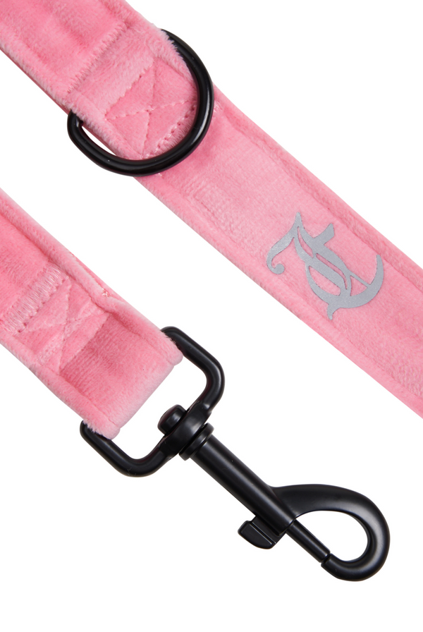 PET PINK VELOUR HARNESS LEASH XS Juicy Couture UK
