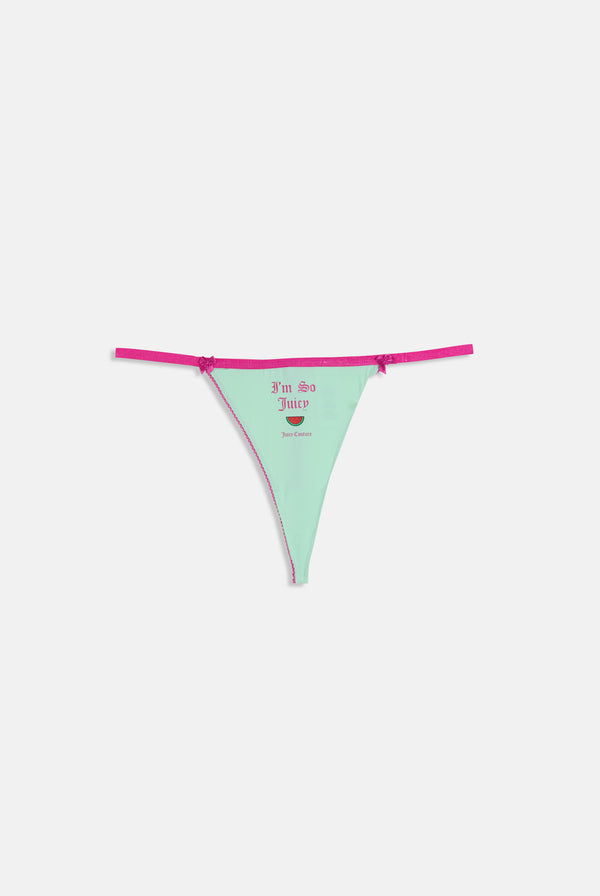 3 Pack Fruit Slogan Thongs