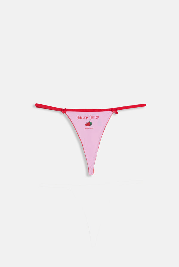 3 Pack Fruit Slogan Thongs