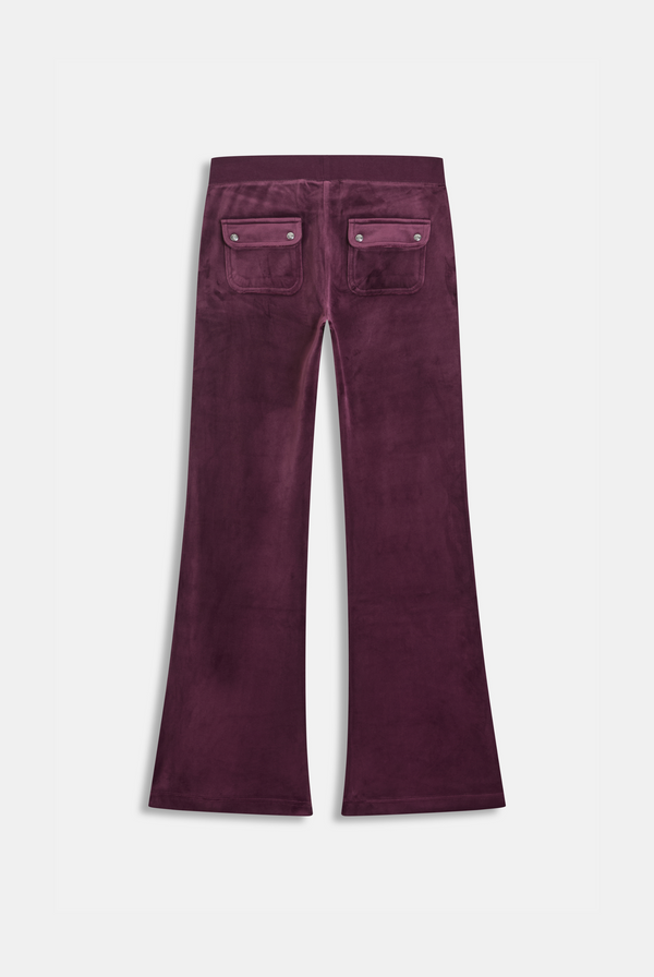 WINETASTING LOW RISE FLARE CLASSIC VELOUR TRACK PANT