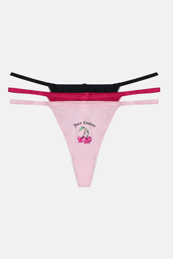 3 PACK CHERRY JUICY T-BAR THONG