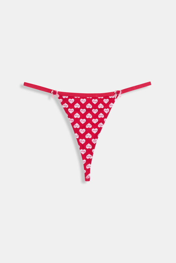 BE MY JUICY VALENTINE THONG x3 PACK
