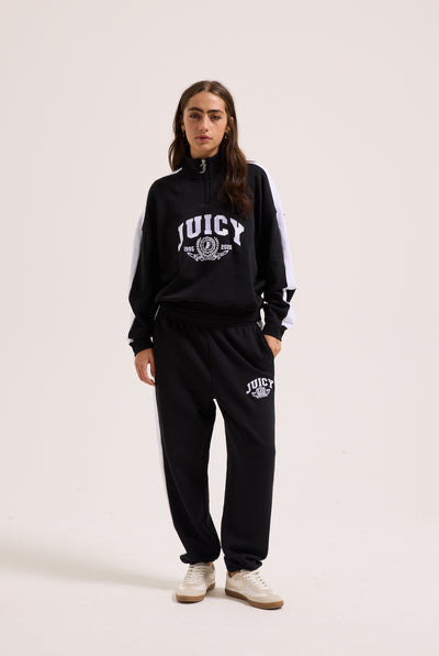 BLACK COLLEGE CREST TRACK TOP