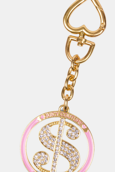 OLD GOLD JUICY PINK DOLLAR KEYCHAIN
