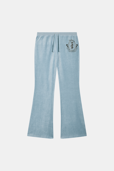 DUSK BLUE PALM CREST ULTRA LOW RISE BAMBOO VELOUR HERITAGE BOTTOMS