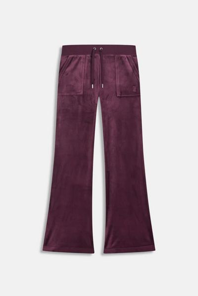 WINETASTING LOW RISE FLARE CLASSIC VELOUR TRACK PANT