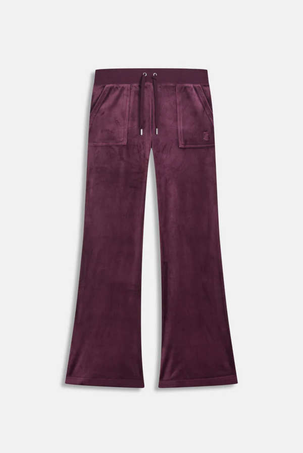 WINETASTING LOW RISE FLARE CLASSIC VELOUR TRACK PANT