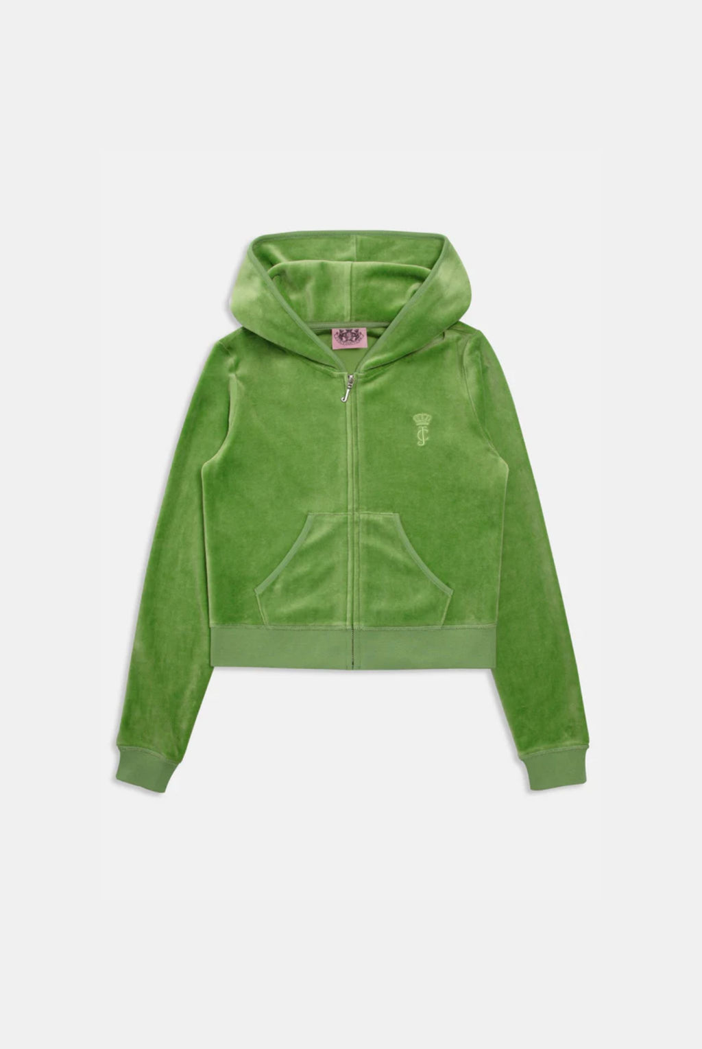 PIQUANT GREEN BAMBOO VELOUR HERITAGE HOODIE