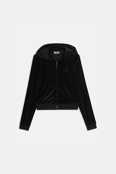 BLACK BAMBOO VELOUR HERITAGE HOODIE