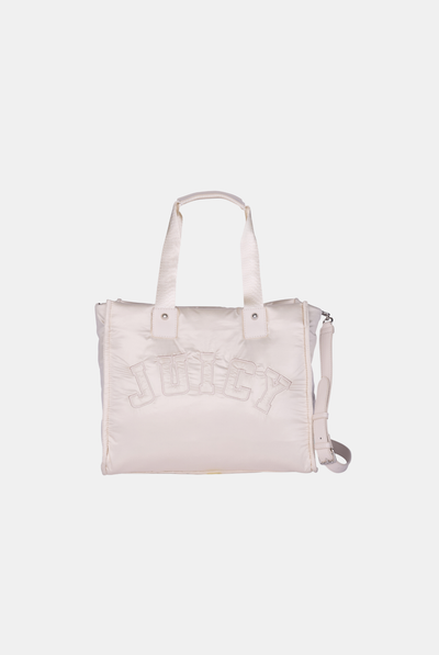 PINK CHAMPAGNE LARGE TONAL EMBROIDERED TOTE BAG