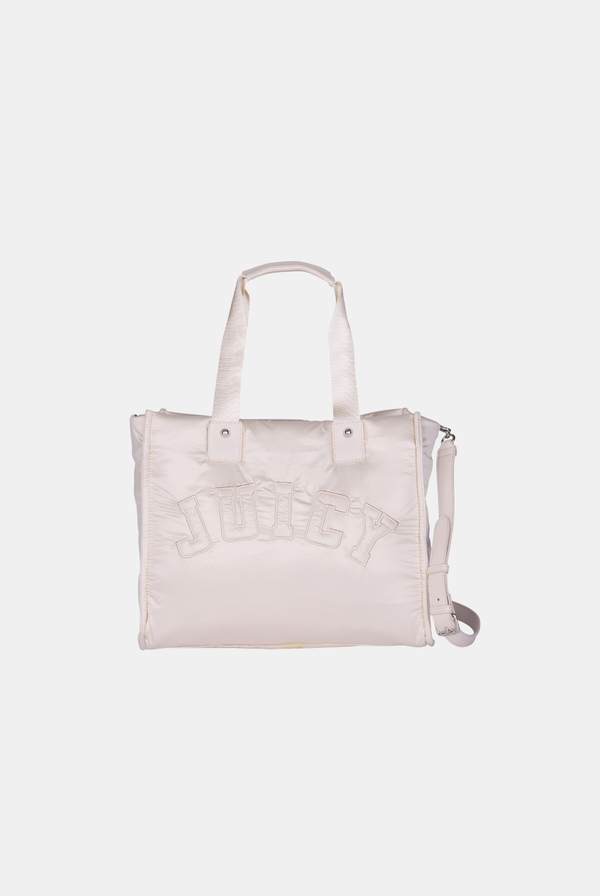 PINK CHAMPAGNE LARGE TONAL EMBROIDERED TOTE BAG