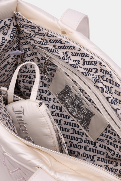 PINK CHAMPAGNE LARGE TONAL EMBROIDERED TOTE BAG