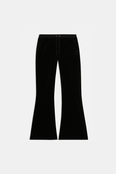 BLACK ULTRA LOW RISE BAMBOO VELOUR HERITAGE POCKETED BOTTOMS