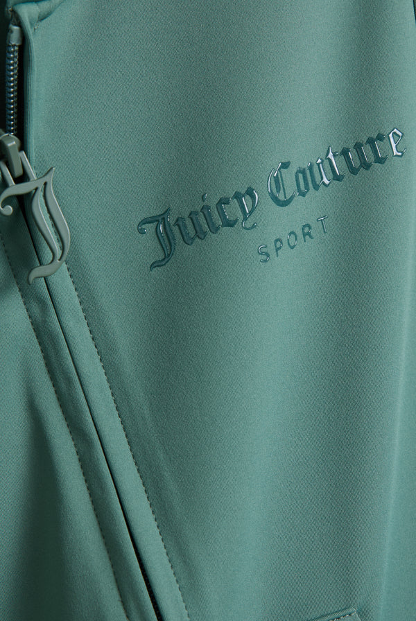 DUCK GREEN PEACHED ACTIVE FITTED HOODIE