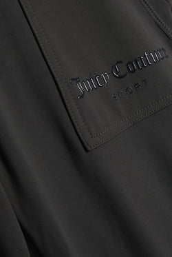 Displays the Raven 'Juicy' branded Active Low Rise Pant featuring the juicy couture sport branding 