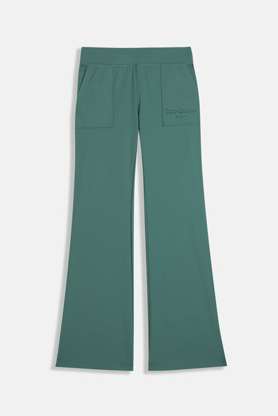 DUCK GREEN PEACHED ACTIVE LOW RISE PANTS