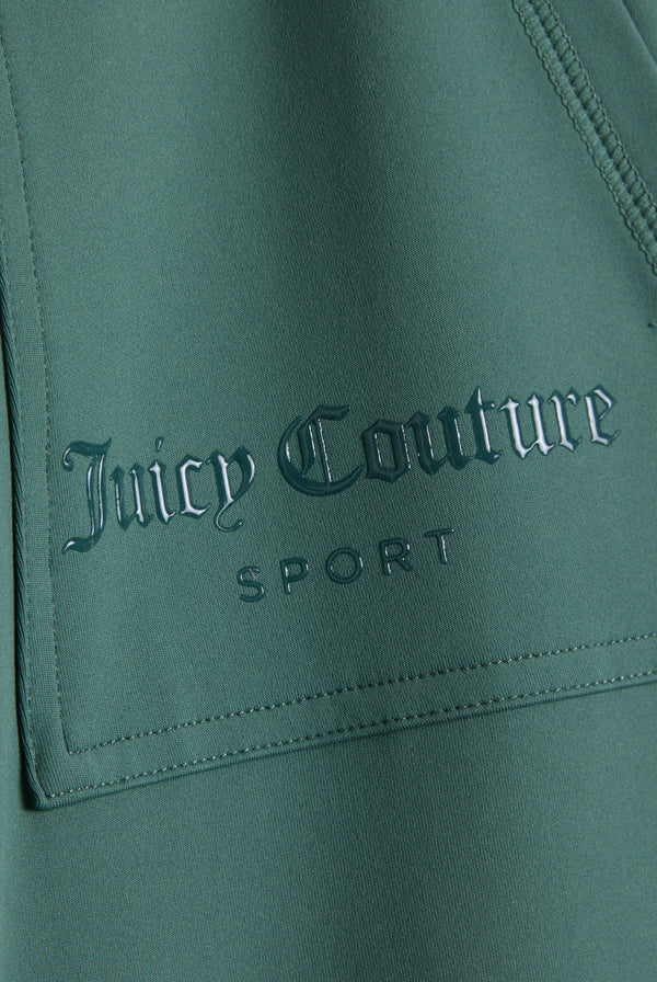 DUCK GREEN PEACHED ACTIVE LOW RISE PANTS
