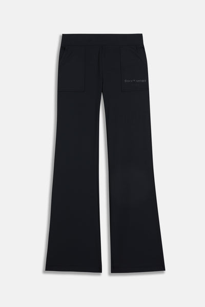 BLACK PEACHED ACTIVE LOW RISE PANTS