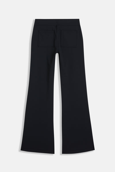 BLACK PEACHED ACTIVE LOW RISE PANTS