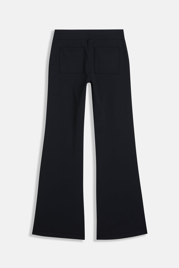 BLACK PEACHED ACTIVE LOW RISE PANTS