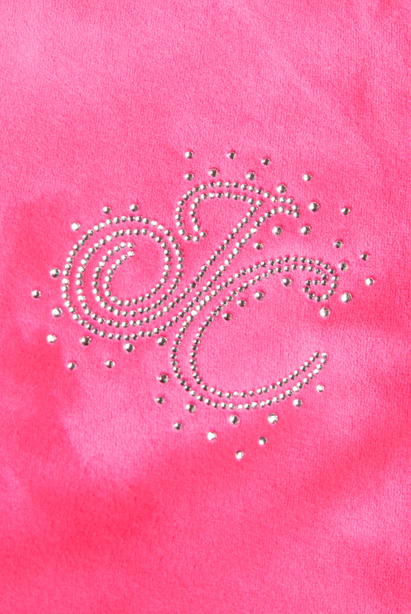 PINK GLO CLASSIC VELOUR SCATTER BEAD HOODIE