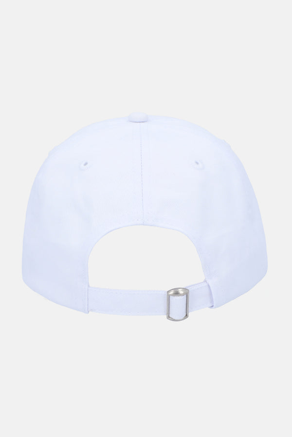 WHITE EMBROIDERED BASEBALL CAP