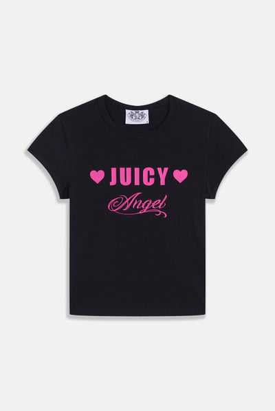 BLACK JUICY ANGEL BABY T-SHIRT