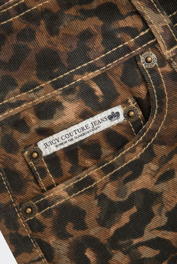 ANIMAL DENIM LACE UP SHORTS