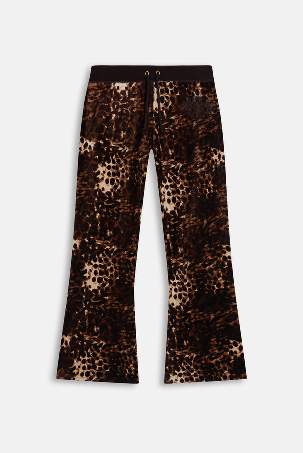 Displays a Java 'Juicy' branded Abstract Animal Caisa Trackpant