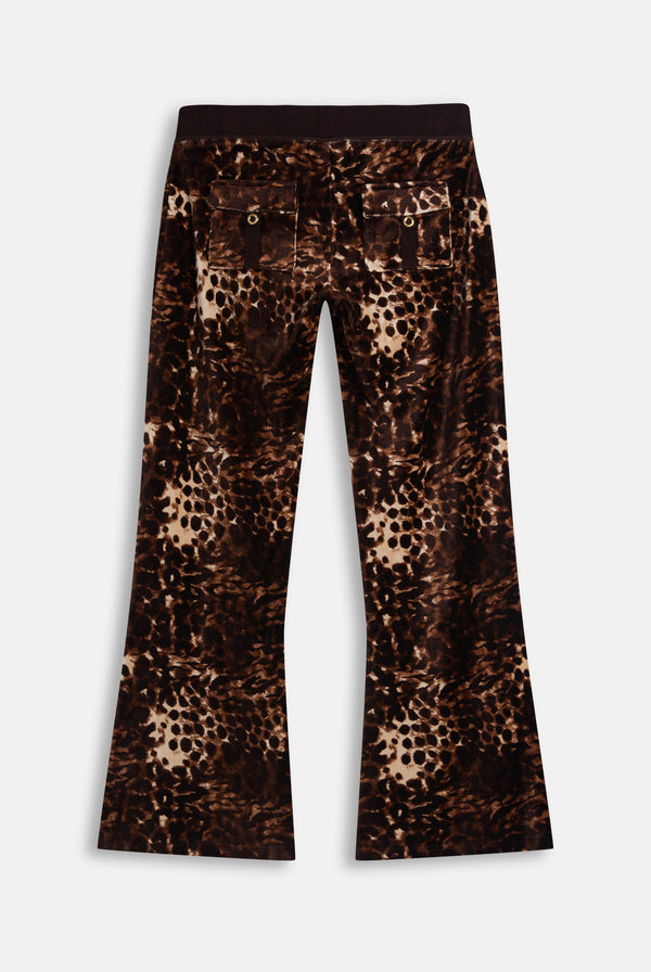 Displays a Java 'Juicy' branded Abstract Animal Caisa Trackpant