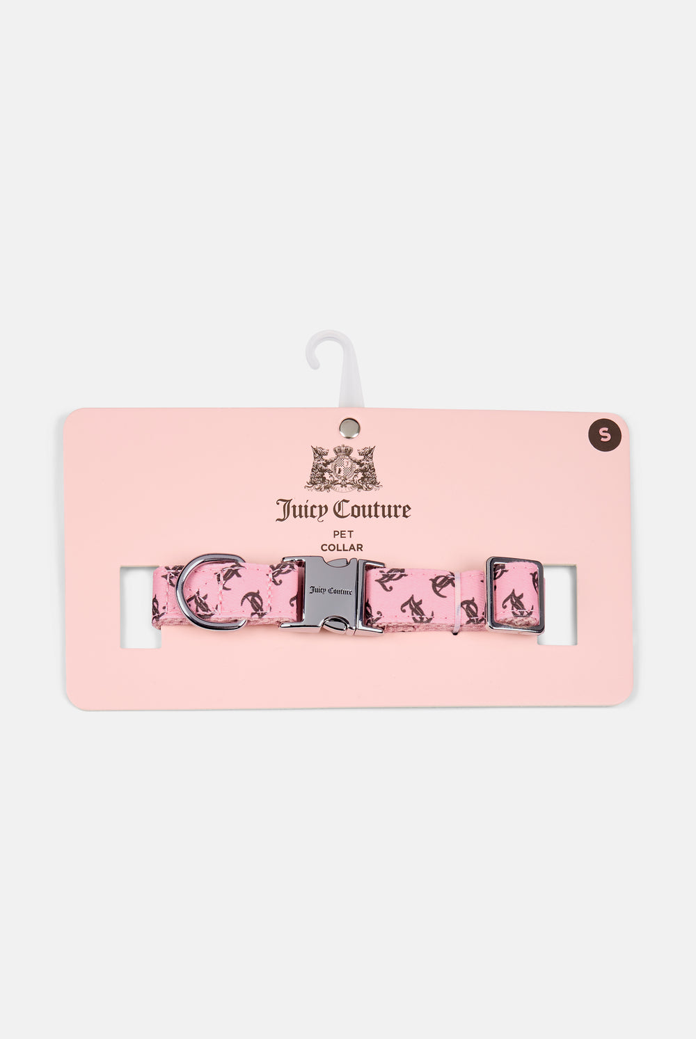 Displays the Juicy Pink 'Juicy' branded Pet Collar