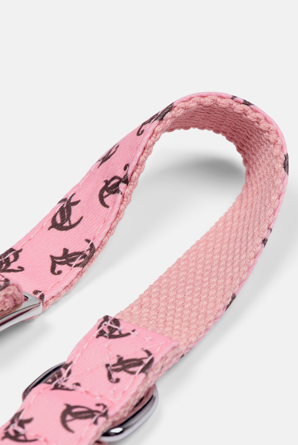 Displays the Juicy Pink 'Juicy' branded Pet Collar featuring the details 