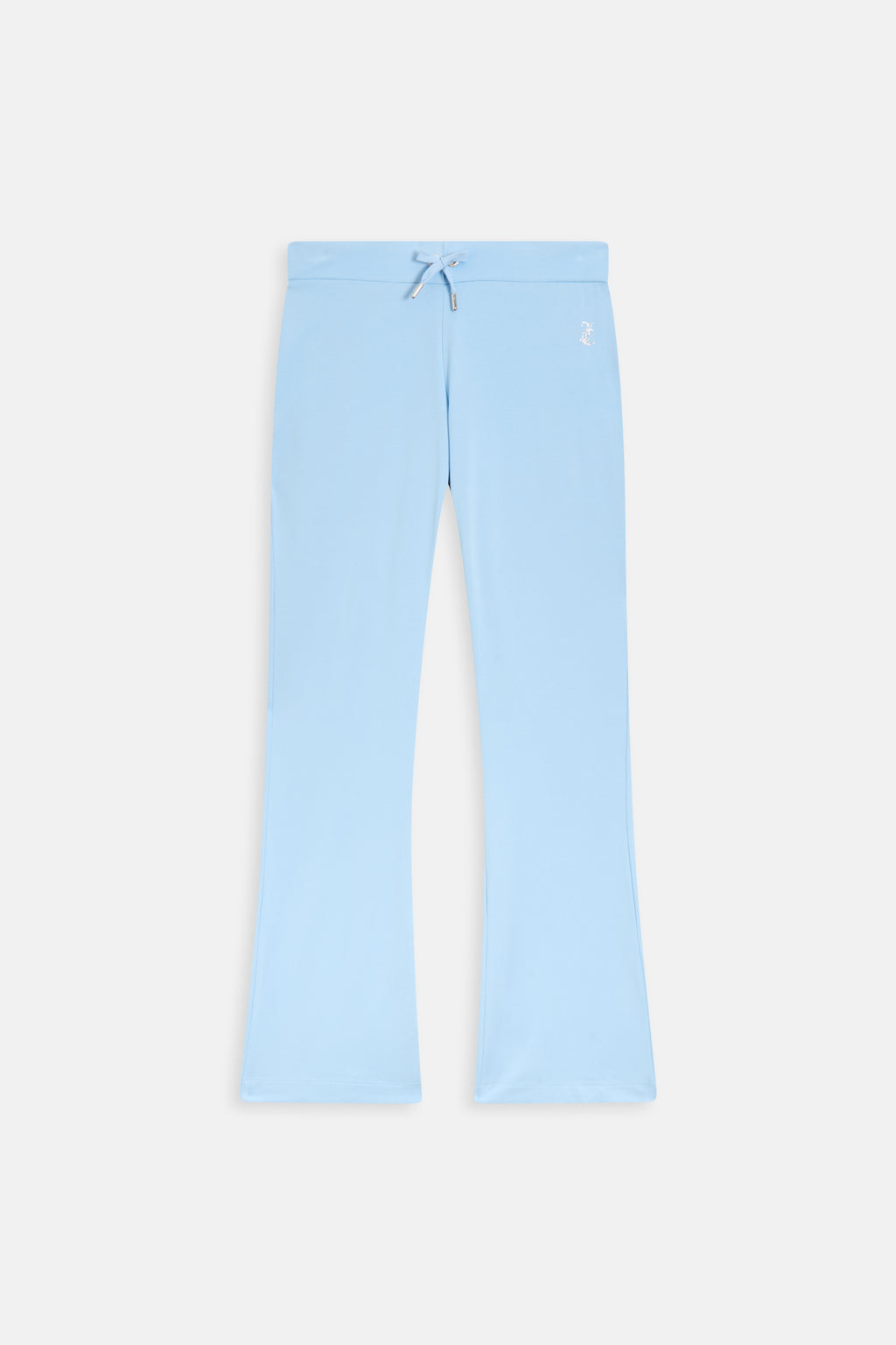 POWDER BLUE LOW RISE LUXURY JERSEY DIAMANTÉ TRACK PANT