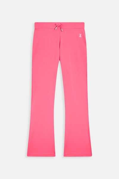 HOT PINK LOW RISE LUXURY JERSEY DIAMANTÉ TRACK PANT