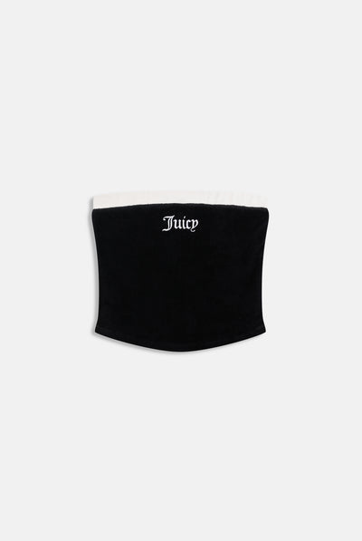 BLACK CONTRAST TERRY BANDEAU