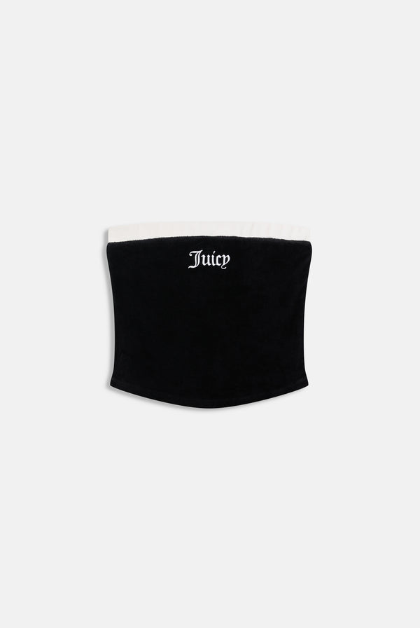 BLACK CONTRAST TERRY BANDEAU