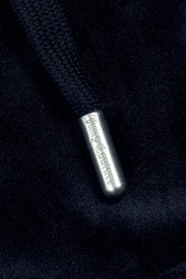 'AQUARIUS' NIGHT SKY DIAMANTÉ VELOUR ZIP-THROUGH HOODIE