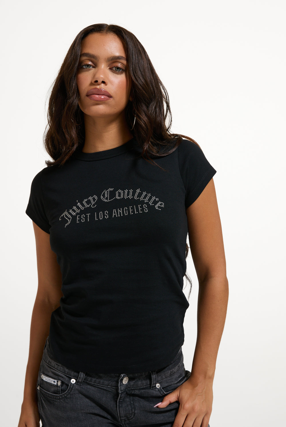Black Studded Juicy Couture Logo T-Shirt