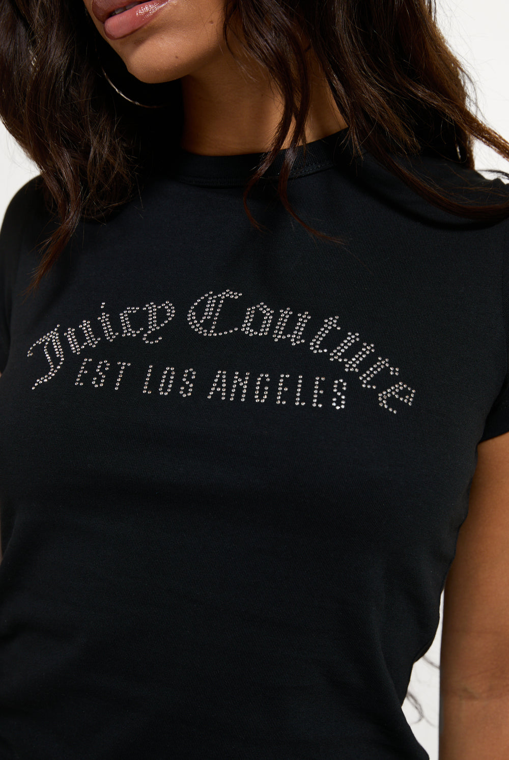 Black Studded Juicy Couture Logo T-Shirt