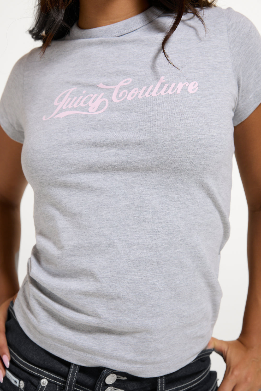 Silver Marl Script T-Shirt
