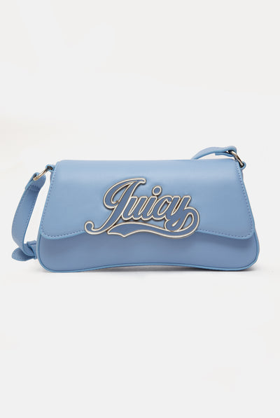POWDER BLUE PU SHOULDER BAG