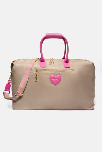 BEIGE NYLON LARGE WEEKENDER BAG