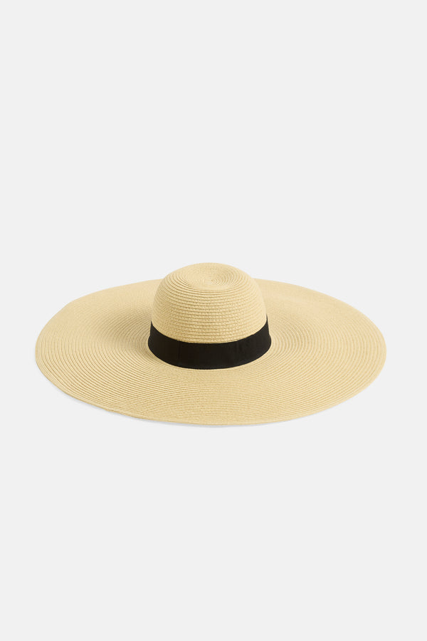 NATURAL FLOPPY STRAW HAT