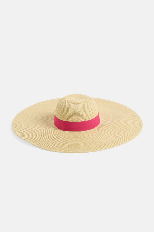 NATURAL FLOPPY STRAW HAT